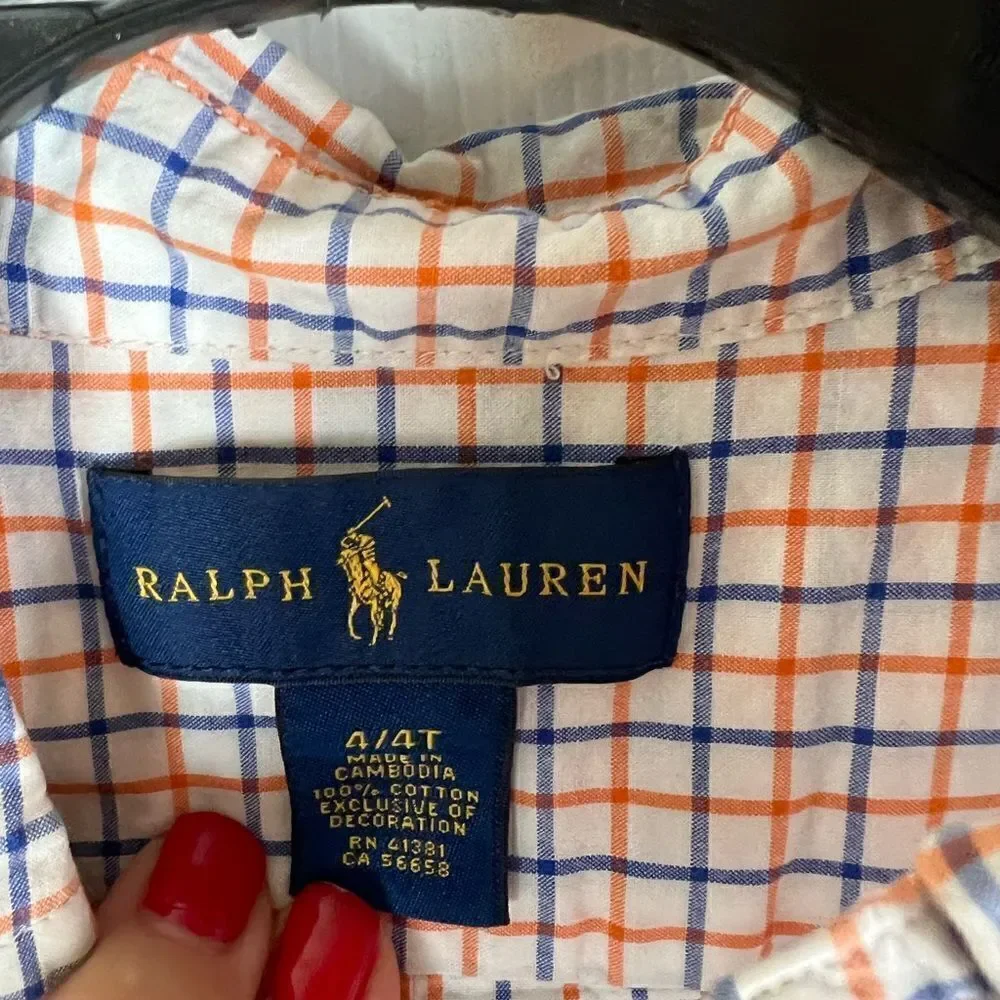 Ralph Lauren Polo Boys Button Down Shirt 4/4t